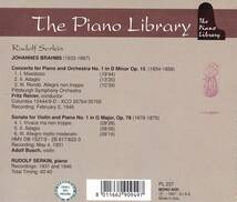 廃盤超希少 The Piano Library 伊太利盤 ルドルフ・ゼルキン フリッツ・ライナー ピッツバーグ響 ブラームス ピアノ協奏曲 第1番 Op.15 他_画像2