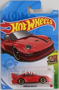 2021 #174-1 ホットウィール Porsche 993 GT2 ポルシェ 993 GT2 Hot Wheels HW Exotics 1/10 Red