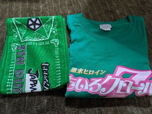 【廃盤】ももいろクローバーZ　Tシャツ　XL　タオル　緑　２点セット　有安杏果