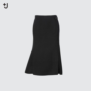 【新品・W76・ブラック】ユニクロ×ジル・サンダー +J ダブルフェイススカート セットアップ可能 より上品で美しさのあるスカート 2021AW