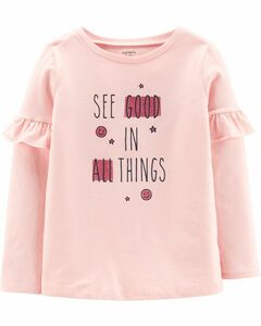  new goods Carter's Carter's long sleeve T shirt long T sleeve frill size 6-6X ( S 110-120cm 120 )