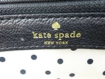 NZ617●Kate spade Ｌ字ファスナー ロングウォレット●ブラック 長財布 リボン ケイトスペード_画像8