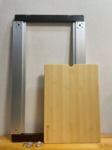 スノーピーク IGT アイアングリルテーブル フレーム(3ユニット)&ウッドテーブルW竹&IGTコネクションフック