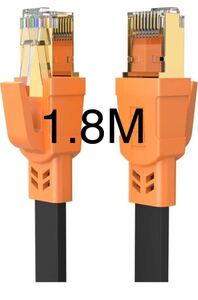 CAT8 LANケーブル 1 フラット カテゴリー8 インターネット 40Gbps 2000MHz 超高速 金メッキ シールド