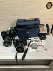 ●　MINOLTA Nikon 一眼レフカメラ 2個＋望遠　写真 ミノルタ ニコン