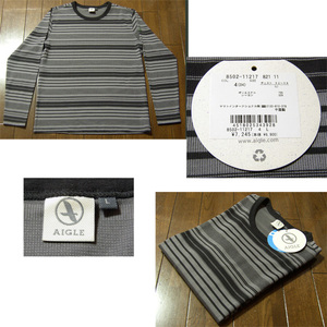 * AIGLE Aigle border long sleeve shirt L/ marine /DFT/ dry First /