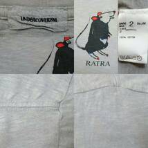 UNDERCOVERISM 12SS スラブVネックTシャツ RATRA 2 グレー アンダーカバー_画像3