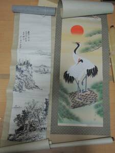 Art hand Auction Китайская и японская живопись, 5 свитков, Рисование, Укиё-э, Принты, другие