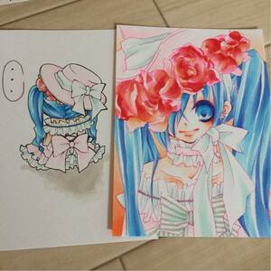 Art hand Auction Hand-drawn illustration★Black Butler★Ciel Phantomhive★Crossdressing★Original drawing★Illustration★Analog, comics, anime goods, hand drawn illustration