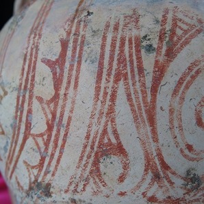 B バンチェン彩色土器 タイ王国 遺跡発掘品 紀元前1000年 ユネスコ世界遺産（文化遺産）陶器 の画像10
