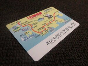 【OC91】横浜シーサイドライン　１日乗車券　カード　路線図　使用済み