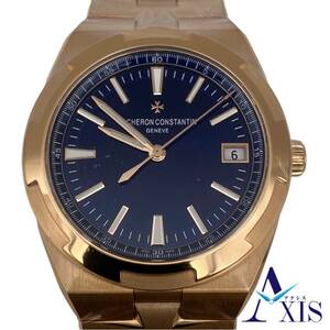 未使用品 金無垢 ブルー VACHERONKONSTANTIN ヴァシュロンコンスタンタン オーバーシーズ 4500V/110R-B705 ピンクゴールド メンズ 腕時計