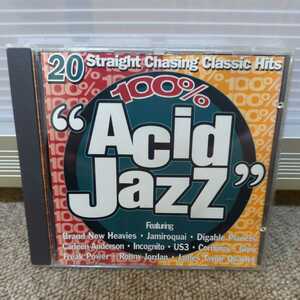 100％Acid Jazz　CD　アシッドジャズ　オムニバス　ブランニューへビーズ　ジャミロクワイ　コーデュロイ