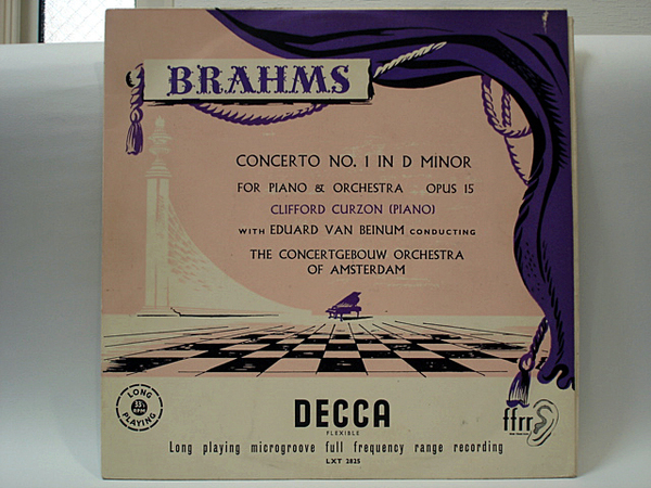 英DECCA LXT2825 BRAHMS/PIANO CONCERTO IN D MINOR Op15/CURZON,BEINUM,ACO