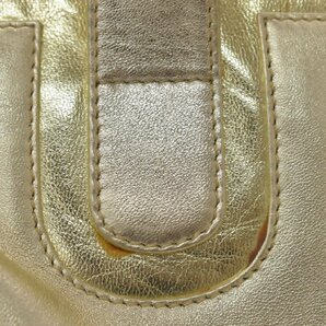ロエベ LOEWE ミニボストンバッグ ゴールド レディース 保存袋付き 2208LS211の画像6