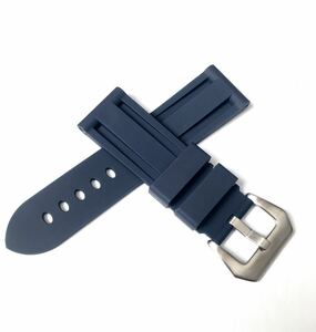  wristwatch men's for silicon rubber belt 24mm navy blue navy blue pipe tube attached [ correspondence ] Panerai 