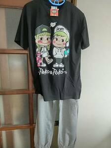 Lサイズ！紳士サイズ！不二家！ペコちゃん！ポコちゃん！半袖Tシャツ！and！長ズボン！スウェット！上下セット！新品タグ付き！