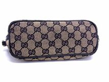 1円 GUCCI グッチ 014 1136 3754 ナイロン 巾着型 ポーチ マルチケース 小物入れ レディース ブラック系 AB6929タオ_画像4