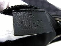 1円 GUCCI グッチ 0013766 GGキャンバス×レザー ハンドバッグ ショルダー 手提げかばん 肩掛け メンズ レディース ブラック系 AB7983タN_画像7