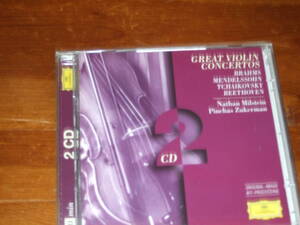 Great　violin concertos「Brahms、Mendelssohn、Tchaikovsky、Beethoven」CD2枚組