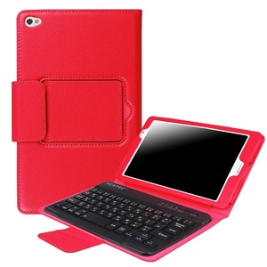 Bluetooth-клавиатура для планшета Sony Xperia Z4 с кожаным чехлом Красный