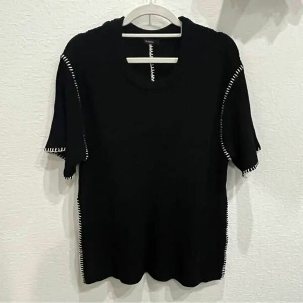 Tシャツ サマーニット MURUA ブラック 黒 半袖Tシャツ ムルーア