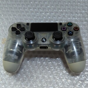 【動作品】PS4 PlayStation4 純正ワイヤレスコントローラー (DUALSHOCK 4) クリスタル