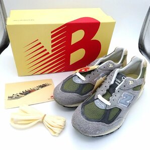 P23798NH【未使用】New Balance ニューバランス M990TD2 グレー US 8 2/1 26.5cm メンズスニーカー 箱有り シューズ 靴の画像1