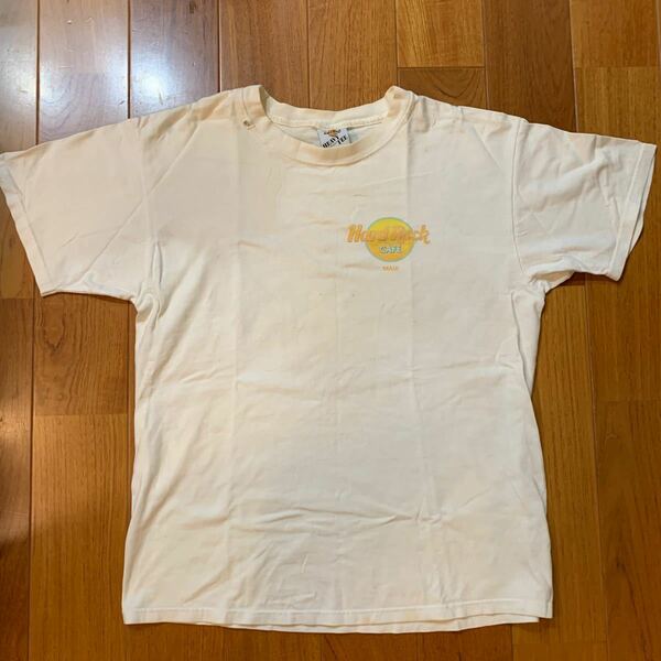 ハードロックカフェ Tシャツ ワンポイントロゴ 古着　XL USA製　90s