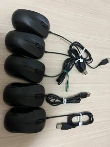 ELECOM 有線 USBマウス5個セット　M-K5URBK/RS