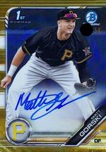 2019 Topps Bowman Chrome Baseball Matt Gorski Auto Gold Wave /50 1st Bowman_画像1