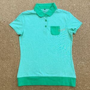 NIKE ナイキ ポロシャツ　ハーフ　半袖シャツ golf 半袖　ゴルフ　ゴルフシャツ　Mサイズ レディース 緑　