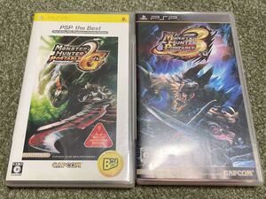 PSP ソフト モンスターハンター ポータブル 2ndG & 3rd 2本セット モンハン 2G 3 the Best 即決 中古 起動確認済み 送料無料