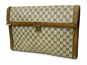 ヴィンテージ レア物 1953年から1970年代 GUCCI オールドグッチ クラッチバッグ セカンドバッグ GG柄 PVC/レザー