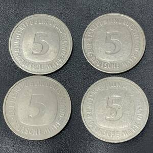 西ドイツ/5マルクコイン/1991 1990 1989 1975/4枚 セット/外国 硬貨 コレクション
