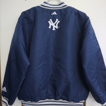 90s 00s adidas NEW YORK YANKEES 中綿 スタジャン ジャケット アディダス ニューヨーク NY ヤンキース MLB チーム ロゴ_画像2