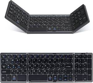 【新品】ワイヤレス キーボード 折りたたみ Bluetooth キーボード テンキー付き 日本語配列 かな入力可能