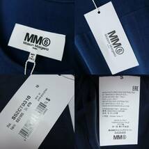 未使用品 MM6 Maison Margiela メゾンマルジェラ 春夏 ワンピース ドレス Aライン フレア キュプラ ネイビー 紺 レディース Sサイズ_画像8