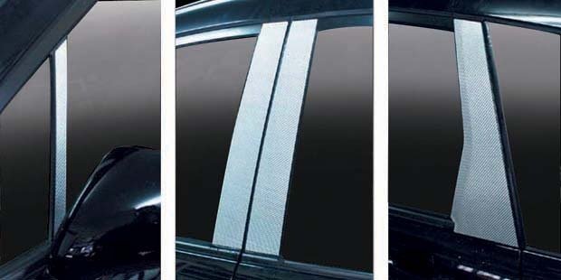 【送料無料】ハセプロ カーボンピラー(ノーマルカットタイプ/CPH-10D) マットブラック/8Pセット★ストリーム RN6/RN7 (H18/7~H26/5)