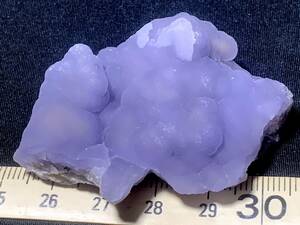 腎臓状薄紫蛍石・44g（中国産鉱物標本）