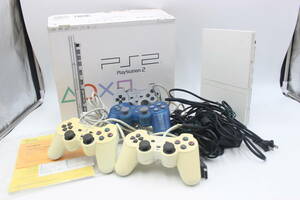 【1円～】【動作品】 SONY/ソニー SCPH-75000 PlayStation/プレイステーション 2 薄型 白/ホワイト ゲーム機 本体 コントローラー 箱付 