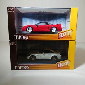 NN48【60】1円～ EBBRO エブロ 1/43 ホンダ NSX Type R レッド 赤 RED / 無限 MUGEN S2000 ホワイト WHITE ミニカー まとめ