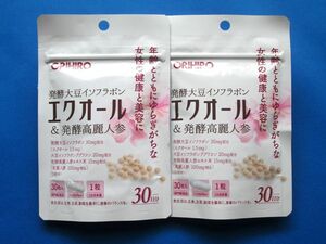 【送料無料】エクオール 30日分×2袋 オリヒロ 大豆イソフラボン 高麗人参