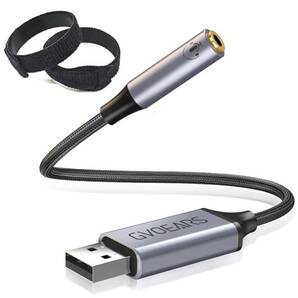 USB オーディオ 変換アダプタ USBポー3.5ｍｍイヤホンマイク変換アダプタ