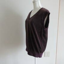 ROKU★6 ロク　VELOUR V NECK VEST/カットソー　パープル　ベロアＶネックベスト　2022年_画像5