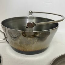 DUTCH OVEN ステンレス ダッチオーブン 中古 直径26.5 高さ12センチ_画像8