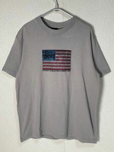 【made in USA】STUSSY 星条旗柄 Tシャツ 90s old オールドステューシー スカル 立体プリント