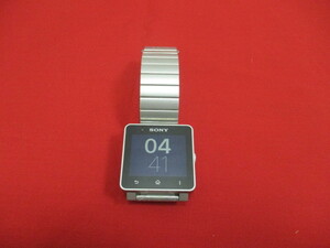 y 【3472】 ★ SONY Smart Watch2 スマートウォッチ2 シルバー ★ 操作〇 通電〇 本体のみ 中古品