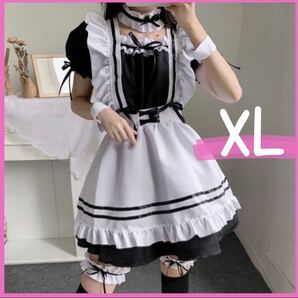 メイド服 コスプレ コスプレ衣装 モノトーン フルセット ロリータ ゴスロリ コスチューム