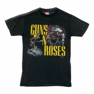 80's バンドT ガンズアンドローゼス GUNS N' ROSES 発禁 ジャケット 1987コピーライト ブラック Royal FIRST CLASSボディ M [l-0362]